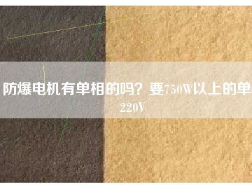 防爆電機(jī)有單相的嗎？要750W以上的單相220V