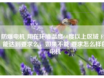 防爆電機(jī) 用在環(huán)境溫度60度以上區(qū)域 F級(jí)能達(dá)到要求么，如果不能 要求怎么樣的電機(jī)