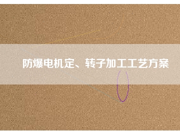 防爆電機定、轉子加工工藝方桉