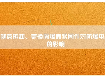 隨意拆卸、更換隔爆面緊固件對防爆電機的影響