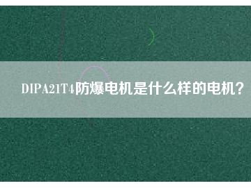 DIPA21T4防爆電機(jī)是什么樣的電機(jī)？