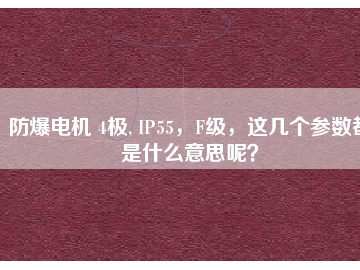 防爆電機 4極, IP55，F(xiàn)級，這幾個參數(shù)都是什么意思呢？