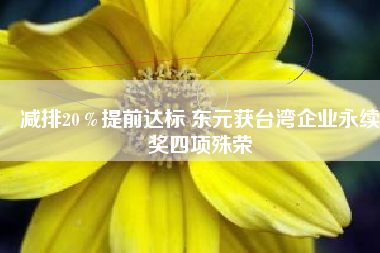 減排20％提前達(dá)標(biāo) 東元獲臺(tái)灣企業(yè)永續(xù)獎(jiǎng)四項(xiàng)殊榮