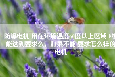 防爆電機(jī) 用在環(huán)境溫度60度以上區(qū)域 F級能達(dá)到要求么，如果不能 要求怎么樣的電機(jī)