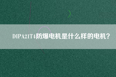 DIPA21T4防爆電機(jī)是什么樣的電機(jī)？