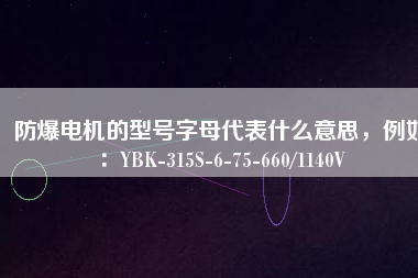 防爆電機(jī)的型號(hào)字母代表什么意思，例如：YBK-315S-6-75-660/1140V