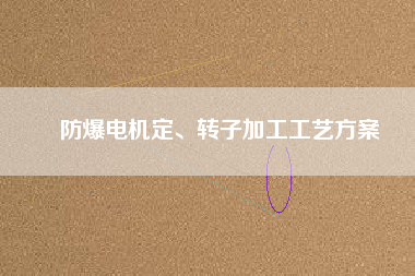 防爆電機(jī)定、轉(zhuǎn)子加工工藝方桉